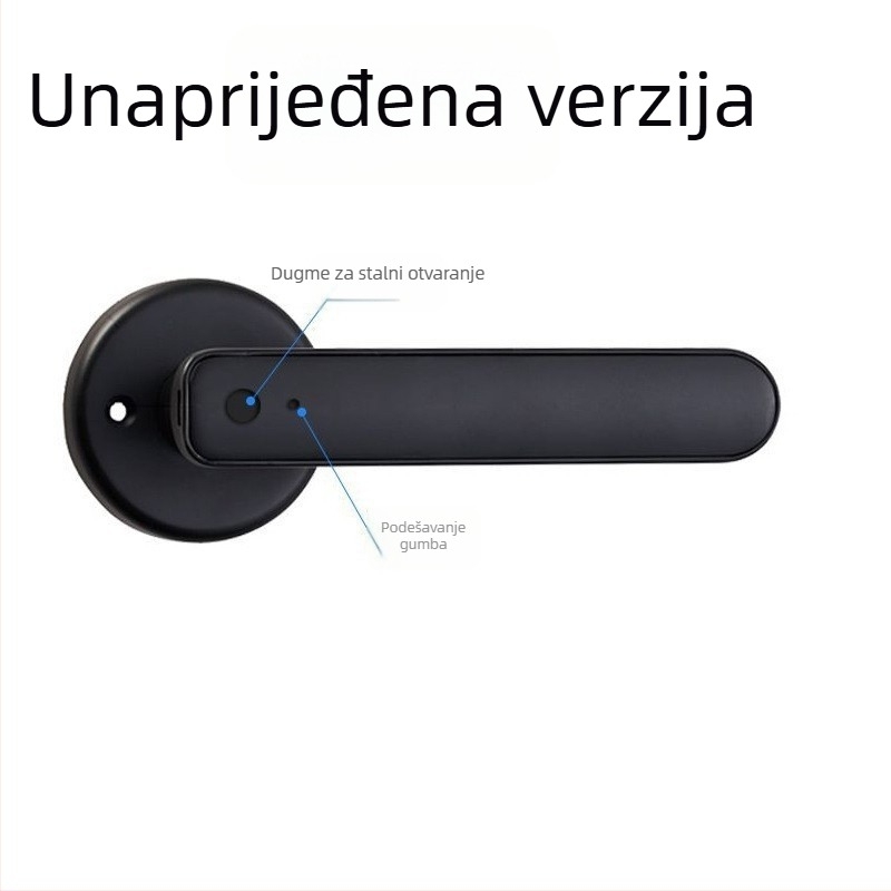 Inteligentna ručica brave s otiskom prsta za drvena vrata Bluetooth TTLock (30 otisaka; >100000 otključavanja; skeniranje <0,5 s; lažno prepoznavanje <0,1%; kompatibilno s drvenim, sigurnosnim i metalnim vratima)