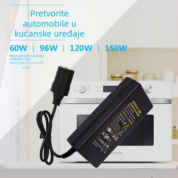 Napunjače pretvarač 220V→12V za automobilsku opremu; adapter za upaljač za kućnu utičnicu, izlaz 6A (72W), Model 1260