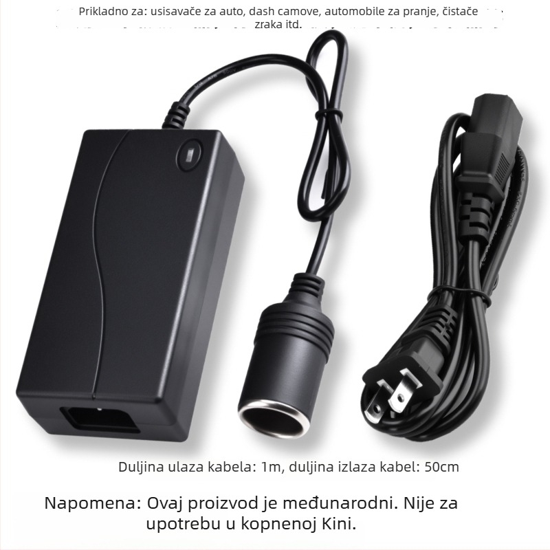 Napunjače pretvarač 220V→12V za automobilsku opremu; adapter za upaljač za kućnu utičnicu, izlaz 6A (72W), Model 1260