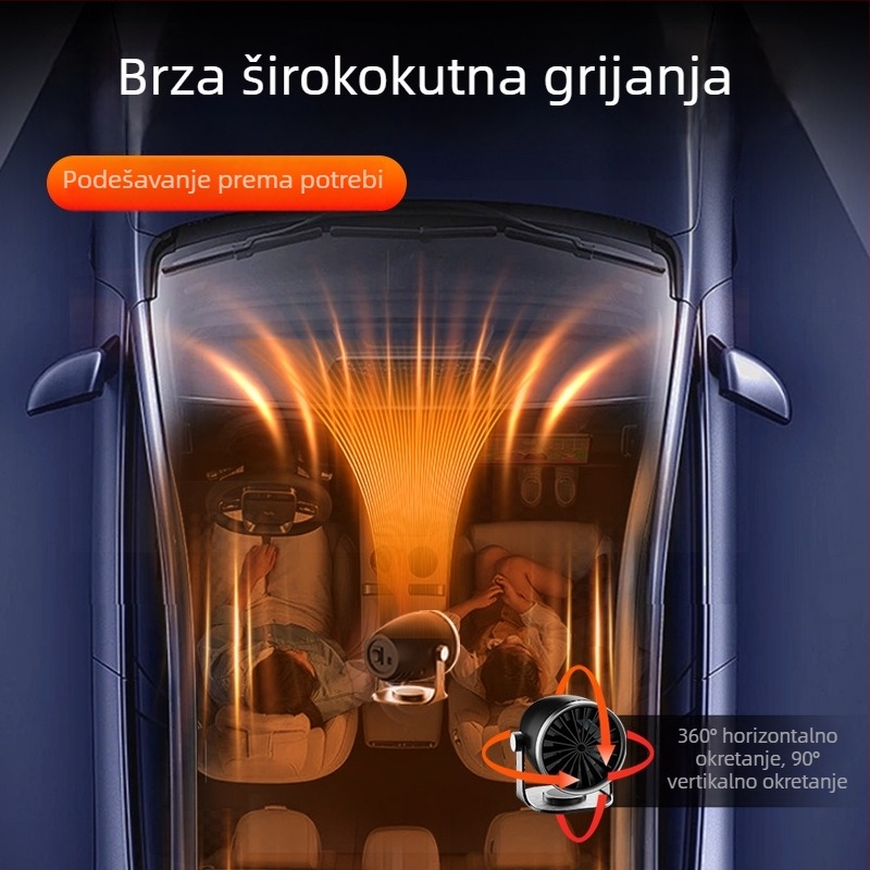Automobilski grijač 12V/24V, ABS kućište, 150W, model 006
