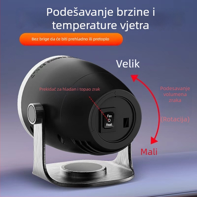 Automobilski grijač 12V/24V, ABS kućište, 150W, model 006