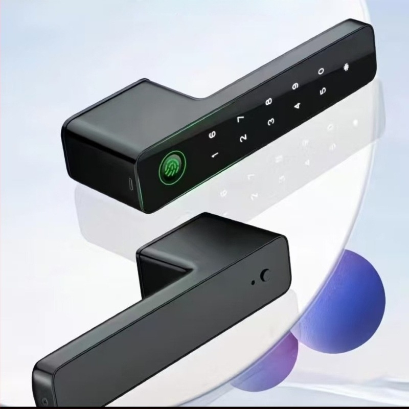 T6s Pametna brava za vrata od drva s otiskom prsta i lozinkom, kapacitet otisaka 50, skeniranje ispod 0,5 s, više od 1000 otključavanja, napajanje DC