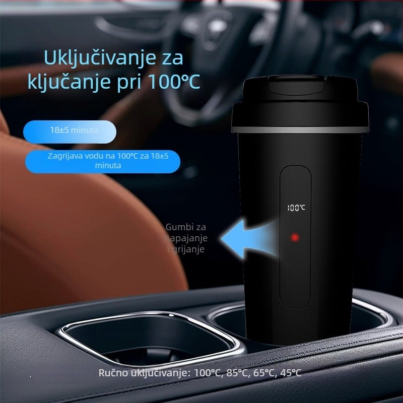 Mali automobilski uređaj s integriranim pametnim grijanjem, unutarnja 304 nehrđajući čelik / vanjska 201 nehrđajući čelik, 45-100W, model 2511A