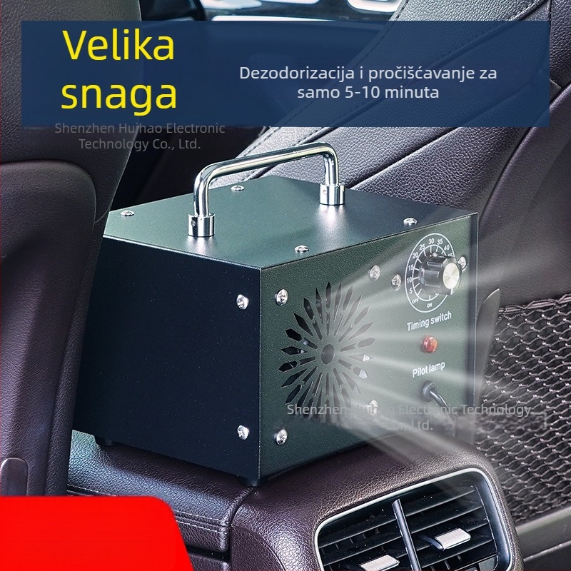 Automobilski ozon generator za dezinfekciju zraka i pročišćavanje, 85W, 12V DC, 15 g/h, model QKU06