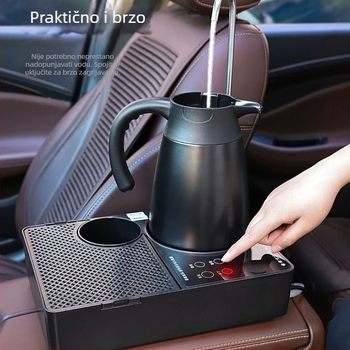 Automobilsko kuhalo za čaj i instantnu rezance, sa samolepljivom bazom, 12V/24V, 120W/240W, nehrđajući čelik + PP, model Mi Yi Star 1200