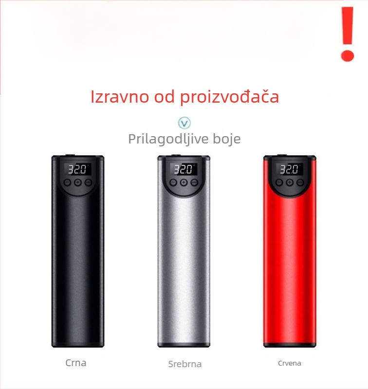 Drugi mali električni uređaji za ugradnju u vozilo HBWL-009 Prijenosna pumpa za zrak visokog tlaka za nužno napuhavanje u auto, noćno osvjetljenje, ABS + aluminij, prilagodljiva obrada