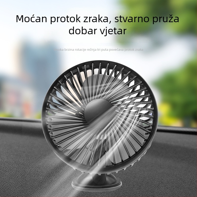 USB automobilni ventilator, model R-8039, 5W, ABS