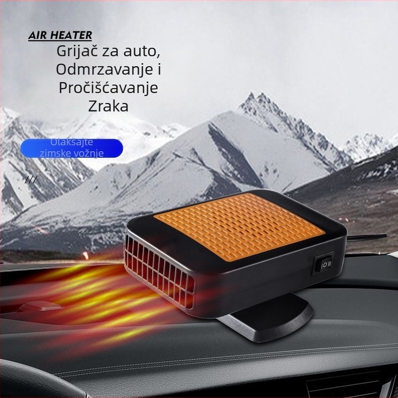 Grijač automobila, 120 W, model 005, ABS plast, za odleđivanje i odmagljivanje prednjeg vjetrobrana