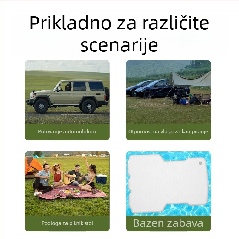 Naduvavanje kamping krevet s debelom teksturiranom površinom, ekološki PVC, prilagodljiv dizajn, nosivost do 500 kg