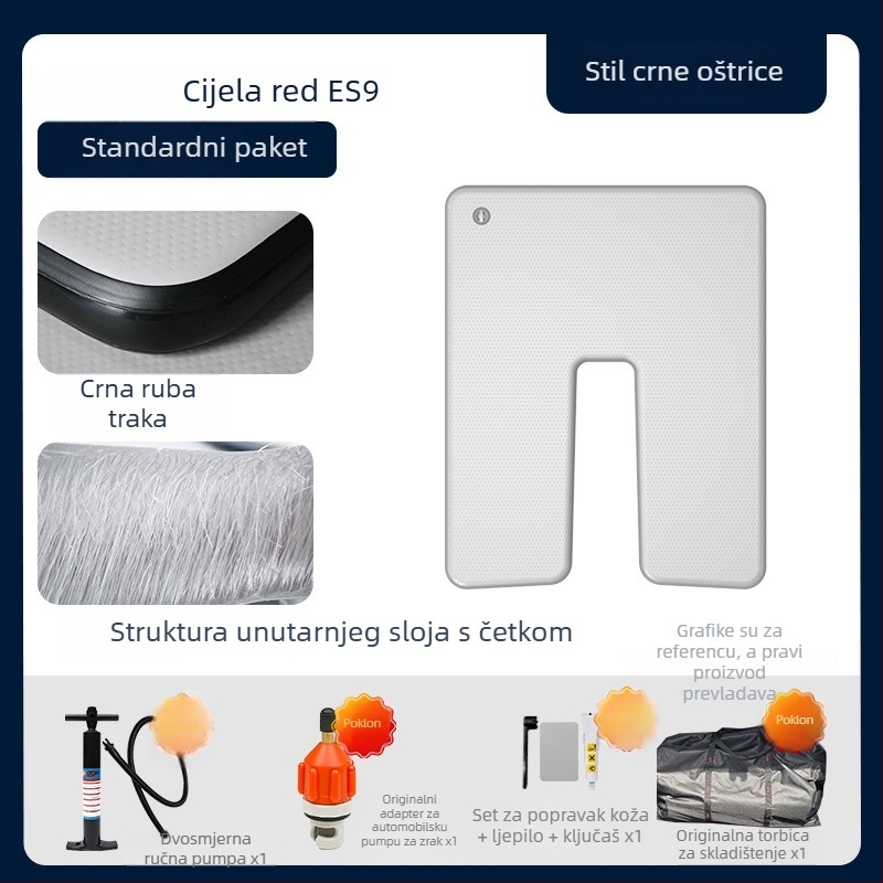 Naduvavanje kamping krevet s debelom teksturiranom površinom, ekološki PVC, prilagodljiv dizajn, nosivost do 500 kg