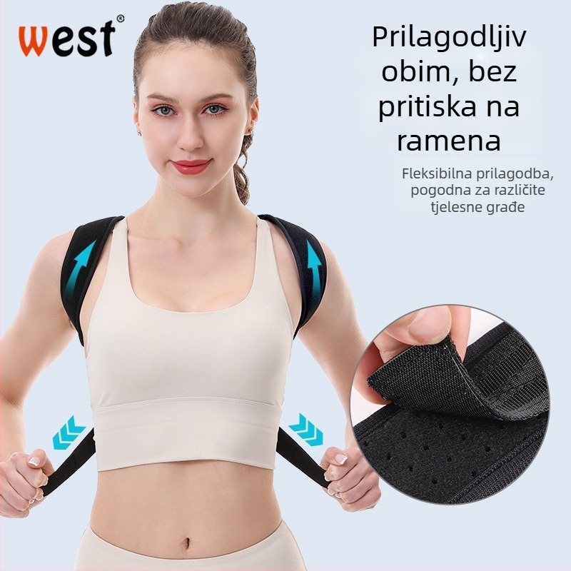 Unisex pojas za korekciju držanja, nevidljivi korektor, prozračni poliester, korekcija kralježnice, šifra 5533