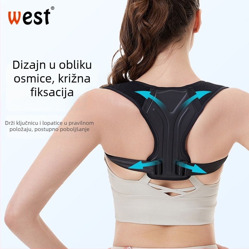 Unisex pojas za korekciju držanja, nevidljivi korektor, prozračni poliester, korekcija kralježnice, šifra 5533