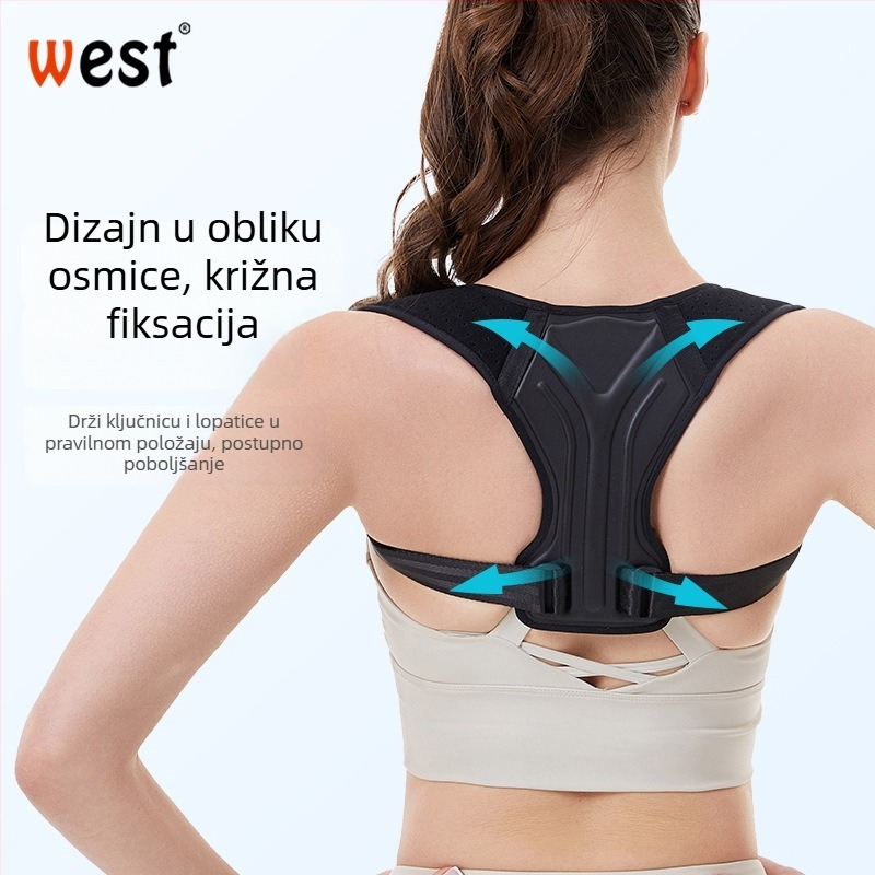 Unisex pojas za korekciju držanja, nevidljivi korektor, prozračni poliester, korekcija kralježnice, šifra 5533