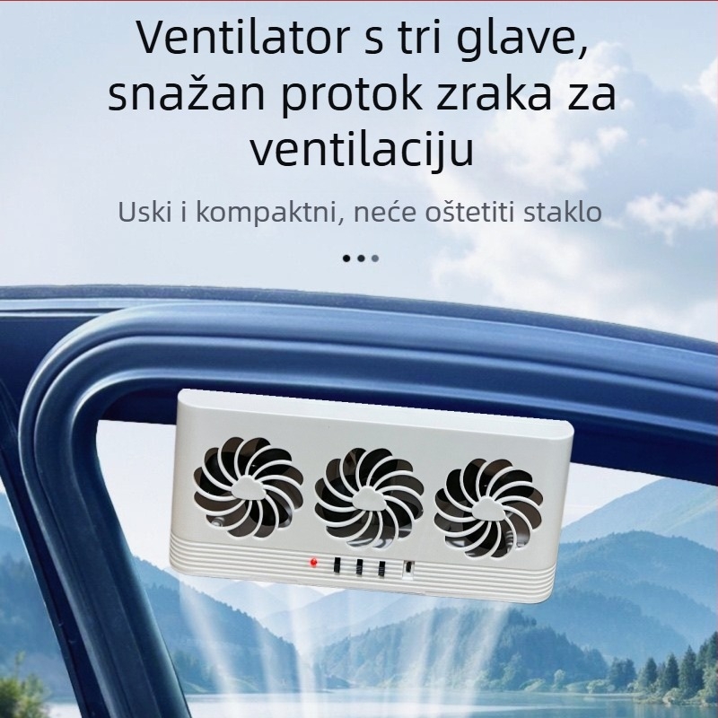 Automobilski ventilator za ispuštanje zraka, tri u jedan, ABS kućište, model F-818, snaga 5W