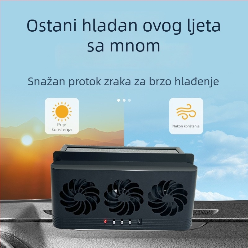 Automobilski ventilator za ispuštanje zraka, tri u jedan, ABS kućište, model F-818, snaga 5W
