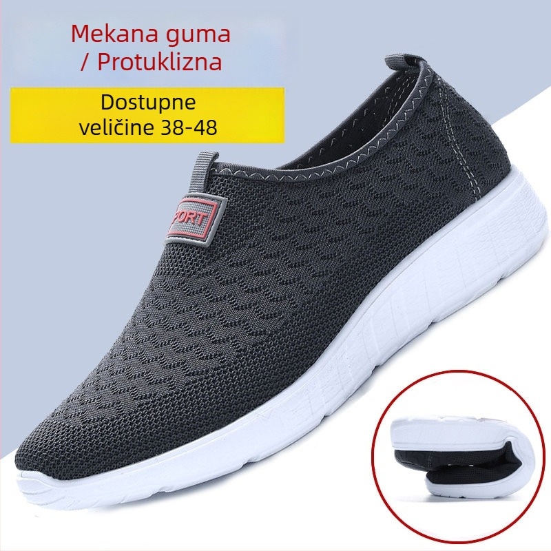 Muške lazy tenisice: prozračni mrežasti gornji dio, slip-on, nizak profil, tekstilna uloška, PU đon