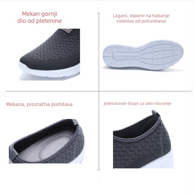 Muške lazy tenisice: prozračni mrežasti gornji dio, slip-on, nizak profil, tekstilna uloška, PU đon