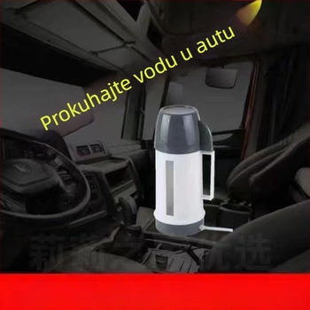 Auto čajnik za vodu – električni grijač, 600 ml, 12V/125W ili 24V/250W, PP plastika