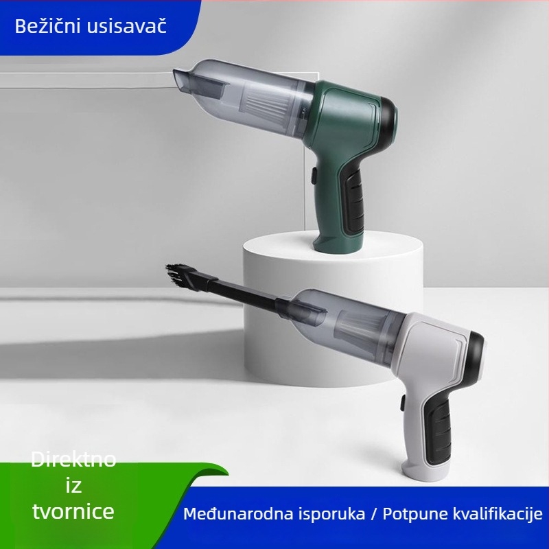 Bežični ručni usisivač za auto s funkcijom puhanja i usisavanja, 120W, 6000Pa, punjiv, perivi filter