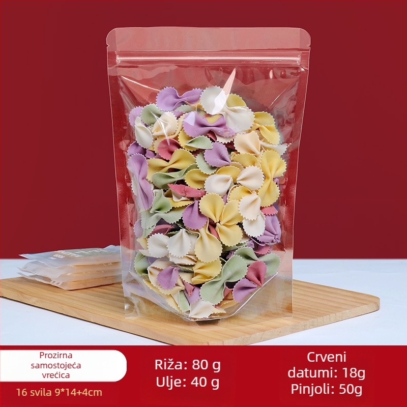 Stand-Up vrećica Centrino, dvostruki PET-PE sloj ambalaže, matna zatvorena vrećica, duljina zatvaranja 10–30 cm, za darove i pakiranje hrane