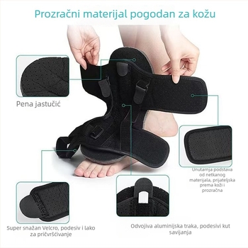 Mai zhi Korektor padajuće stopala i imobilizator gležnja, Ortaza za stopalo, Poliester, Model 22, Infracrveno grijanje