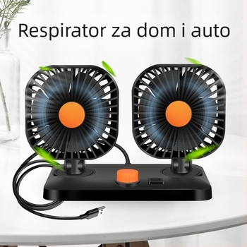 Fast Bull USB mini ventilator za studentski dom, tih, 12V/24V univerzalni, model NO.03, ABS kućište, snaga 30, USB punjenje za mobilne uređaje
