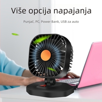 Fast Bull USB mini ventilator za studentski dom, tih, 12V/24V univerzalni, model NO.03, ABS kućište, snaga 30, USB punjenje za mobilne uređaje