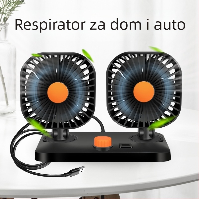 Fast Bull USB mini ventilator za studentski dom, tih, 12V/24V univerzalni, model NO.03, ABS kućište, snaga 30, USB punjenje za mobilne uređaje