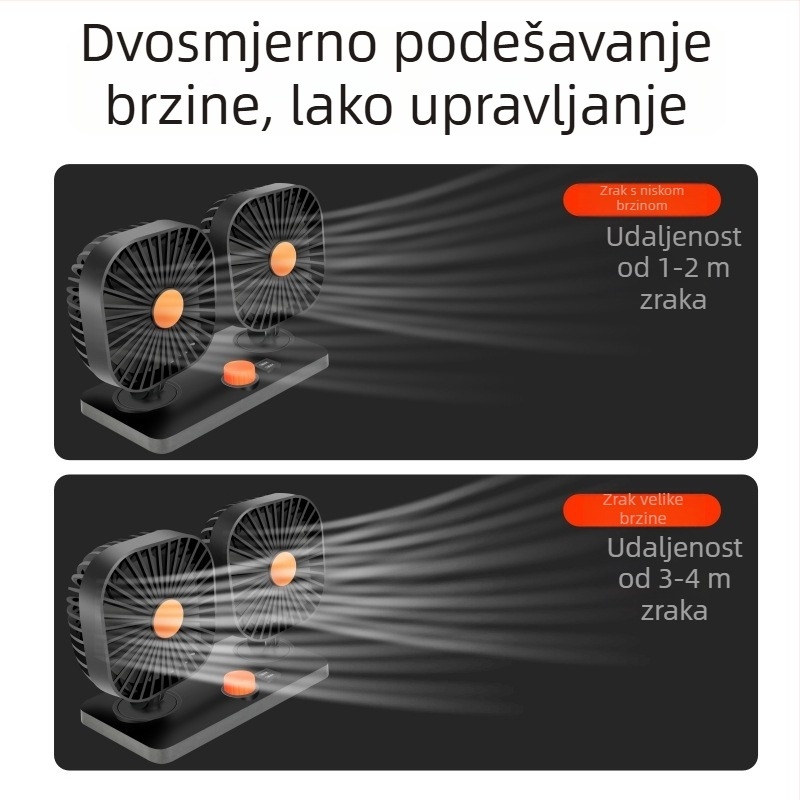 Fast Bull USB mini ventilator za studentski dom, tih, 12V/24V univerzalni, model NO.03, ABS kućište, snaga 30, USB punjenje za mobilne uređaje