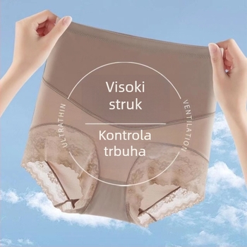 Modelirajuće gaćice sa srednjim strukom, podizanje bokova, prozračni poliester, jednobojno