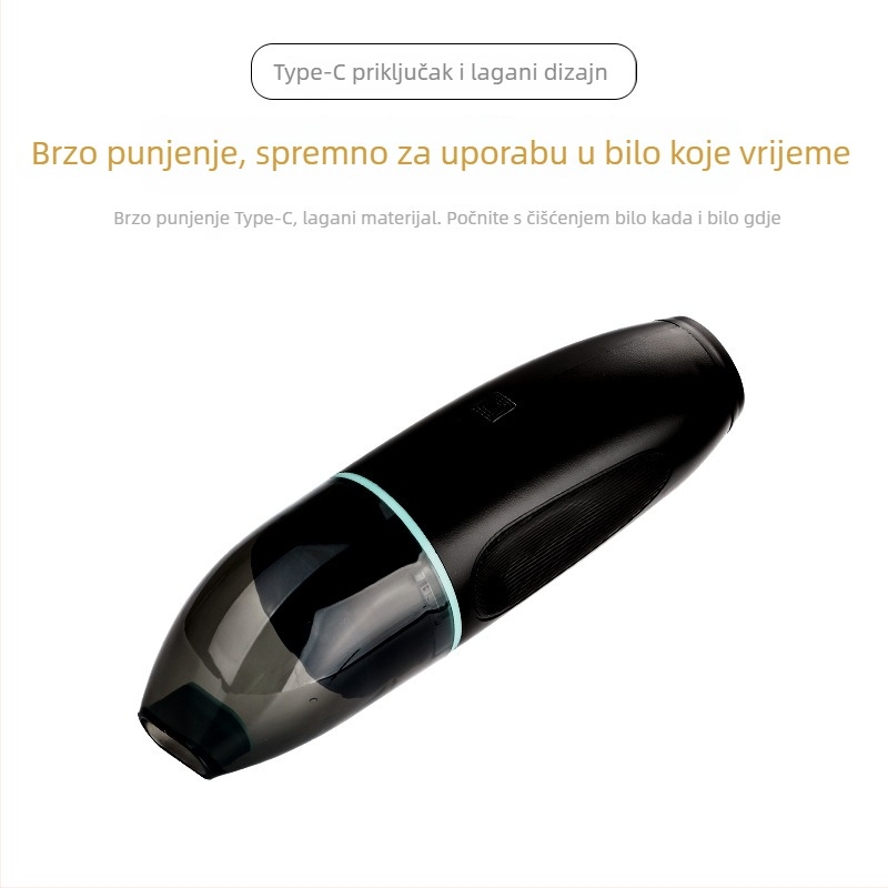Prijenosni bežični usisavač za automobil i dom s 3.7V, 110W, 2500Pa, punjiv, funkcija puhanja