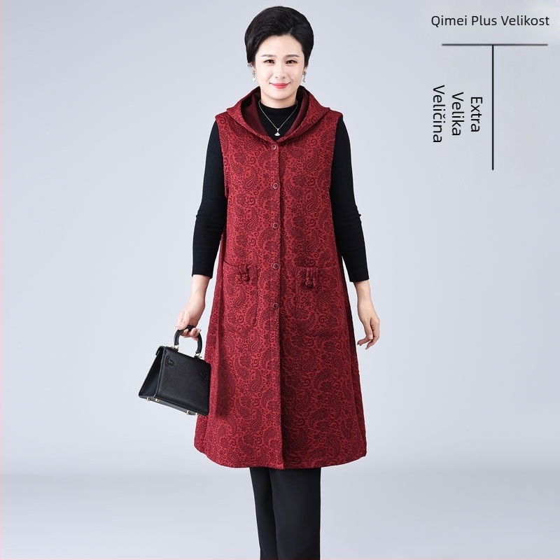 Duga proljetna jakna, slobodan oversize kroj, Cashew uzorak, poliester-elastan smjesa (90-95% poliester, do 30% elastana), duljina 80-100 cm, casual gradski stil za svakodnevnu upotrebu
