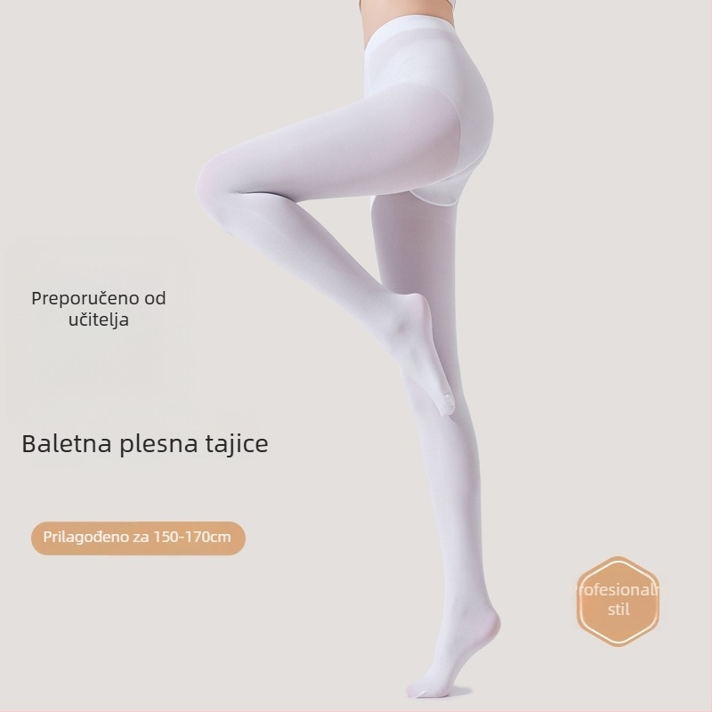 Odrasle ženske plesne tajice od baršuna s najlonom, podizanje stražnjice, oblikovanje tijela, protiv trenja, jednobojne, za balet i vježbanje
