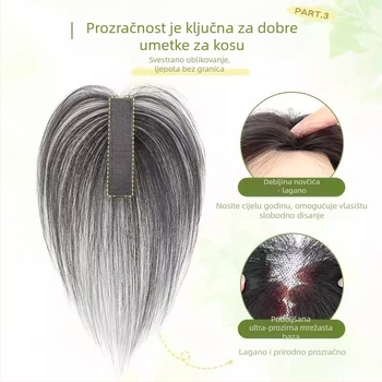 Lažne šiške za žene — korejskog stila s trakom za razdvajanje kose, lagane i pahuljaste, nevidljiv volumen, ravne šiške