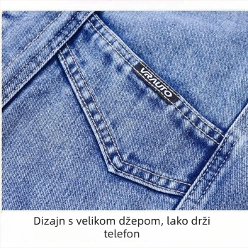 Ženski džins prsluk, V-izrez, ultra kratka duljina, A-linijski kroj, zatvaranje na jedno dugme