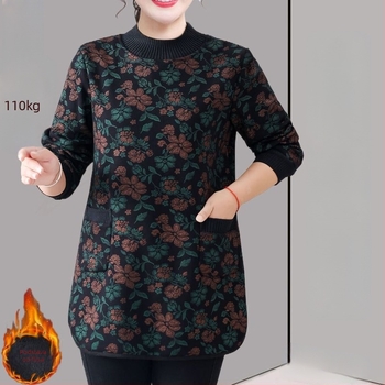 Zimski bazni top za zrelu ženu srednje duljine, topao i moderan, gradski stil, jesen 2023, materijal: konoplja + poliester >95%