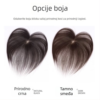 Dio kose za žene — za vrh glave, tanak i mini, pahuljast, dodaje volumen, prirodno nevidljive šiške