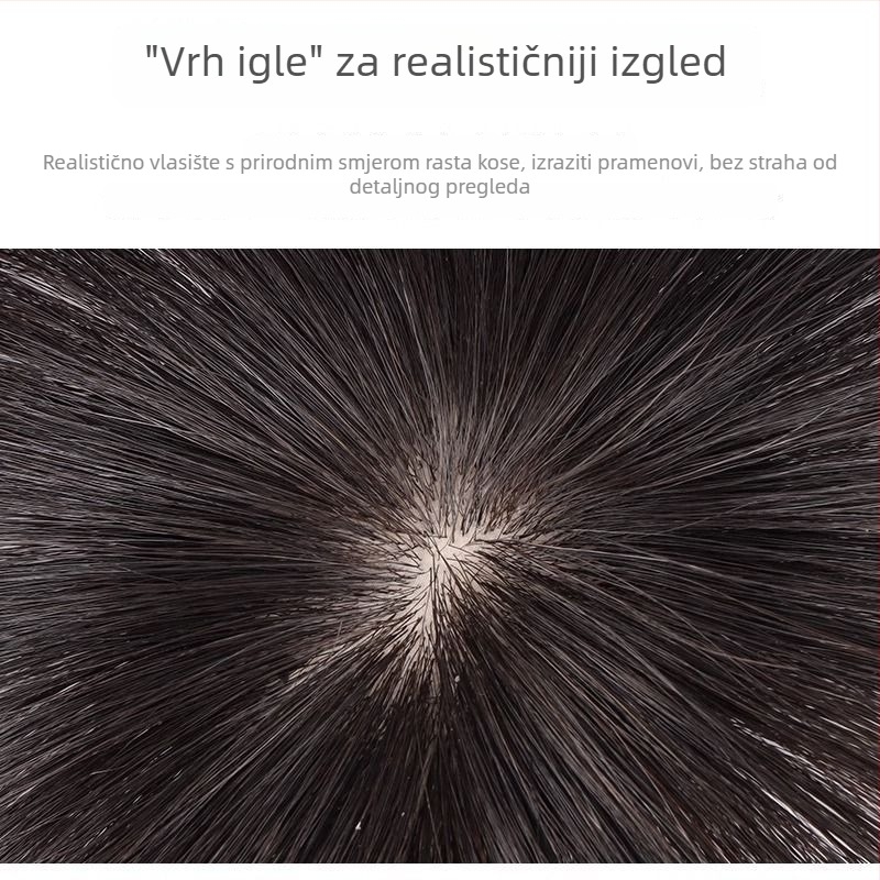 Dio kose za žene — za vrh glave, tanak i mini, pahuljast, dodaje volumen, prirodno nevidljive šiške