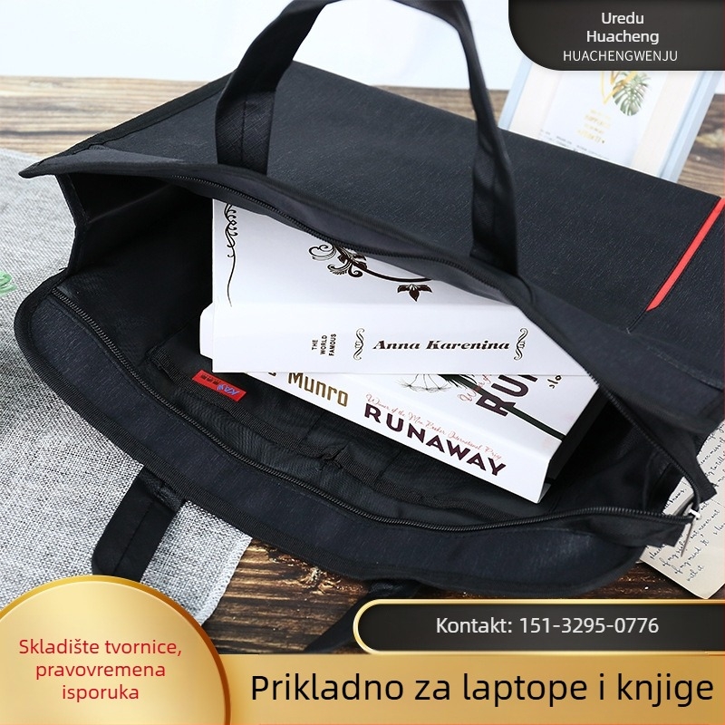 Uredska torba velikog kapaciteta, Oxford tkanina, zatvarač, debljina 30 mm, masa 0,1 kg