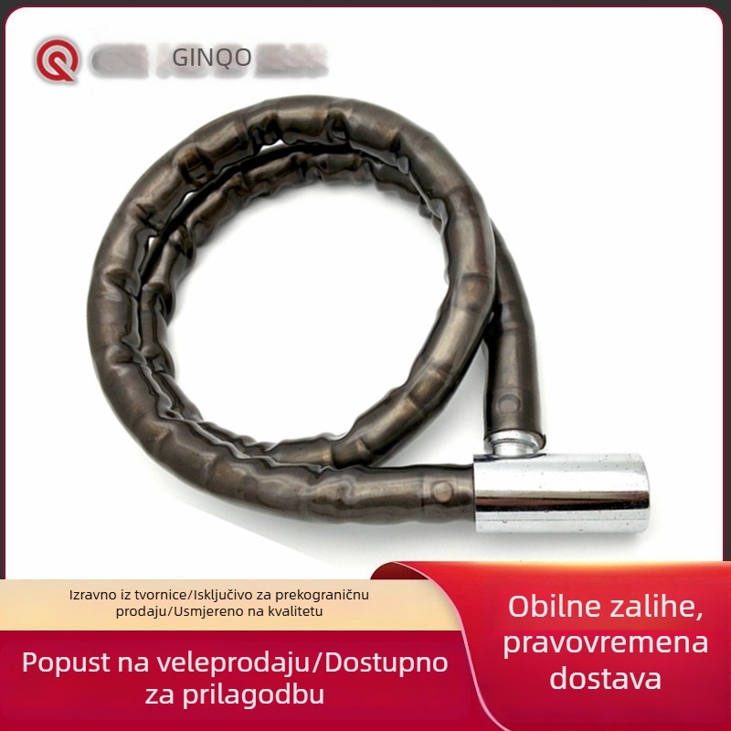 GK201.101 Zglobni lokot – Težak sigurnosni lokot za vrata i motocikle; Materijali: cinkova legura, željezo, PVC, PP; Marka: Ginqo Gold Ball Lock Industry; Težina: 820 g