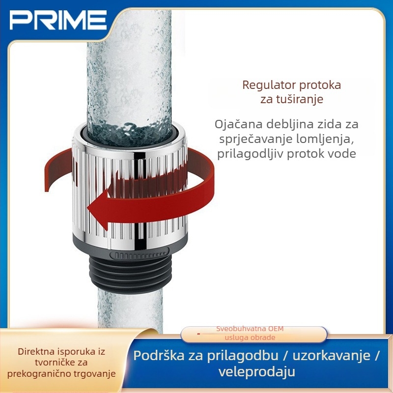 Ručni tuš regulator protoka OS1002 – ABS, okretna montaža, 0–90 °C, regulira protok vode