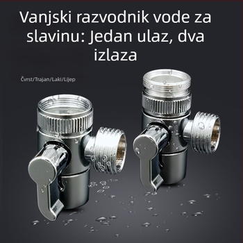 Tuš slavina s vanjskim ručnim mlazom – set za umivaonik i WC (Materijal: Drugo; Površinska obrada: Elektropoliranje; Način ugradnje: Navojno spajanje; Radna temperatura: 0–100°C; Promjer razvodnog crijeva: 22)