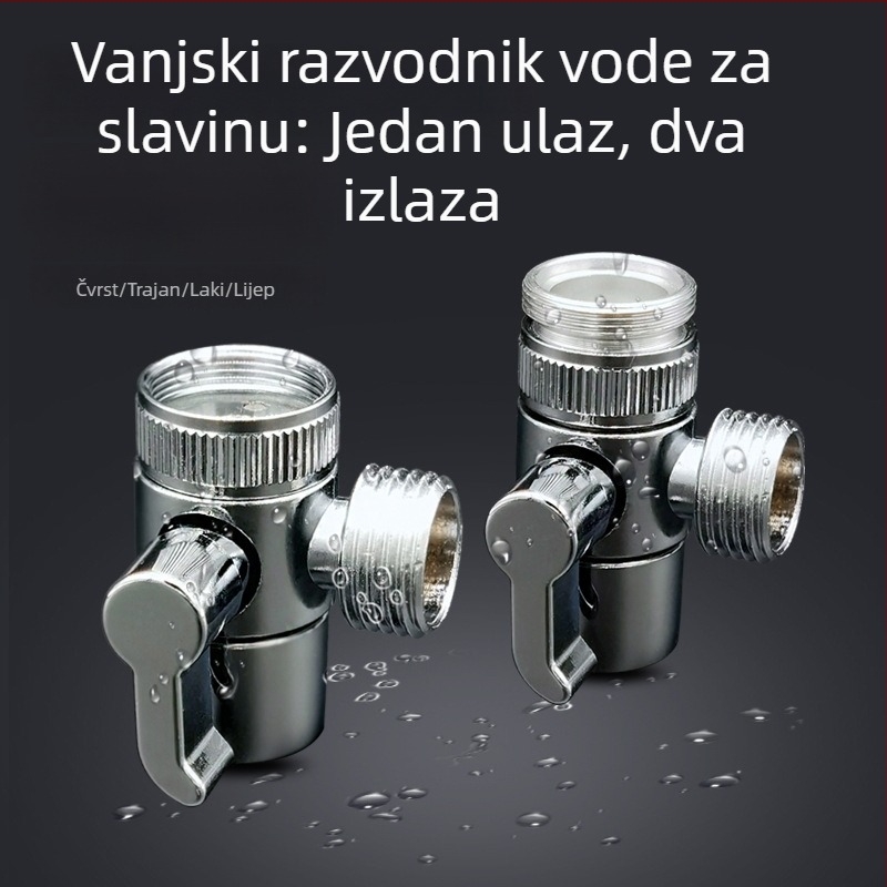 Tuš slavina s vanjskim ručnim mlazom – set za umivaonik i WC (Materijal: Drugo; Površinska obrada: Elektropoliranje; Način ugradnje: Navojno spajanje; Radna temperatura: 0–100°C; Promjer razvodnog crijeva: 22)