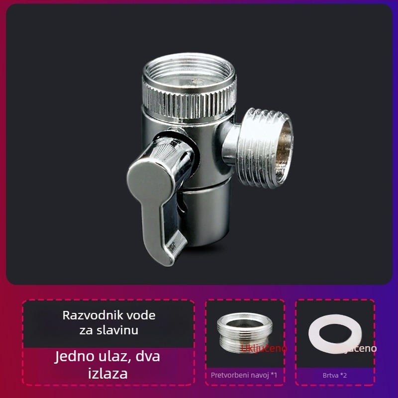 Tuš slavina s vanjskim ručnim mlazom – set za umivaonik i WC (Materijal: Drugo; Površinska obrada: Elektropoliranje; Način ugradnje: Navojno spajanje; Radna temperatura: 0–100°C; Promjer razvodnog crijeva: 22)