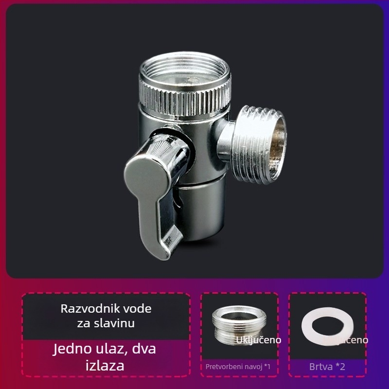 Tuš slavina s vanjskim ručnim mlazom – set za umivaonik i WC (Materijal: Drugo; Površinska obrada: Elektropoliranje; Način ugradnje: Navojno spajanje; Radna temperatura: 0–100°C; Promjer razvodnog crijeva: 22)