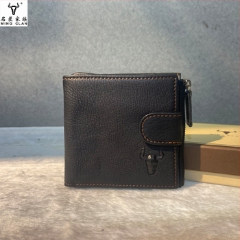 Muški novčanik od prave kože, prvi sloj teleće kože, poslovni stil, podstava od poliestera, otporan na habanje