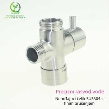 WC tuš od nehrđajućeg čelika SUS304 s finom brušenom površinom — ventil za odvajanje vode u kupaonici (model: odvajanje vode; materijal: SUS304 nehrđajući čelik; površina: fino brušenje; radna temperatura: 0–100 °C)
