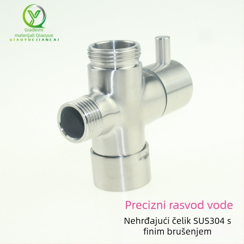 WC tuš od nehrđajućeg čelika SUS304 s finom brušenom površinom — ventil za odvajanje vode u kupaonici (model: odvajanje vode; materijal: SUS304 nehrđajući čelik; površina: fino brušenje; radna temperatura: 0–100 °C)