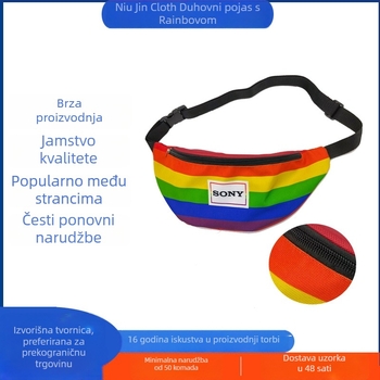 Sportska torbica oko struka za vanjske aktivnosti, vodootporna, otporna na habanje, višenamjenska, Oxford materijal, dimenzije 30×12×7 cm, za muškarce i žene