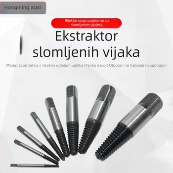 Hongming ekstraktor za slomljene navoje i žice za trokutni ventil, čelični ležaj, raspon 14-18
